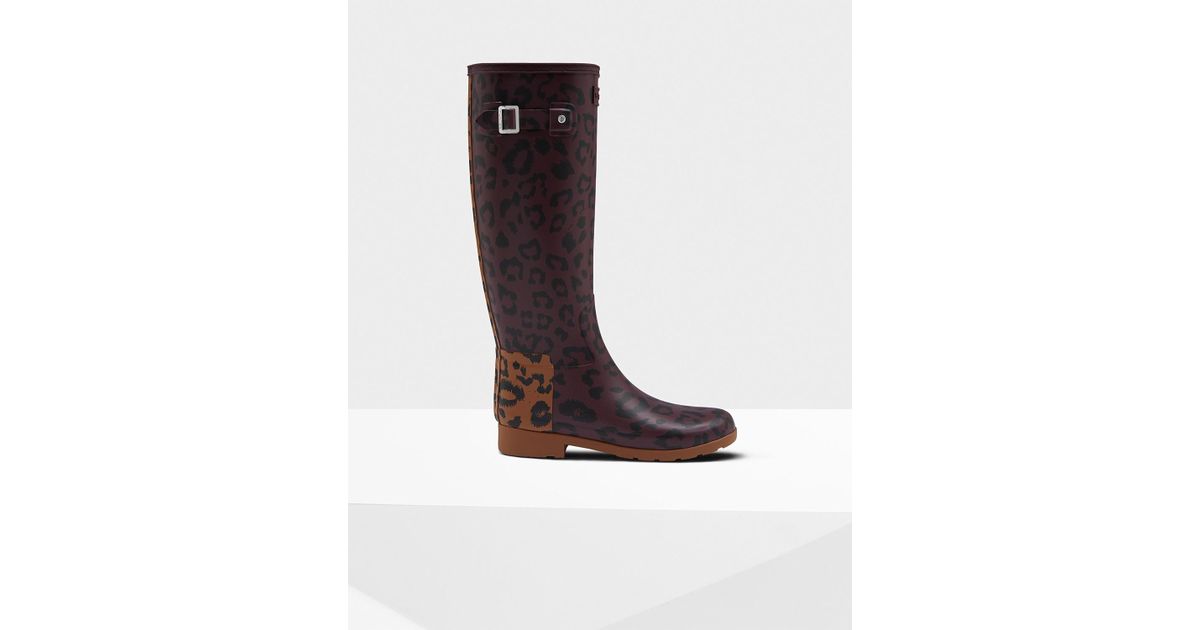 leopard print hunter wellies