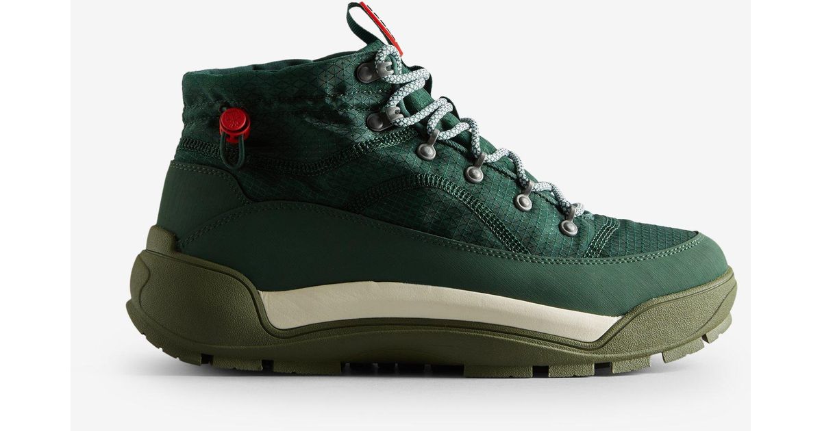 HUNTER Travel Explorer Laceup Commando Boots in Green for Men Lyst
