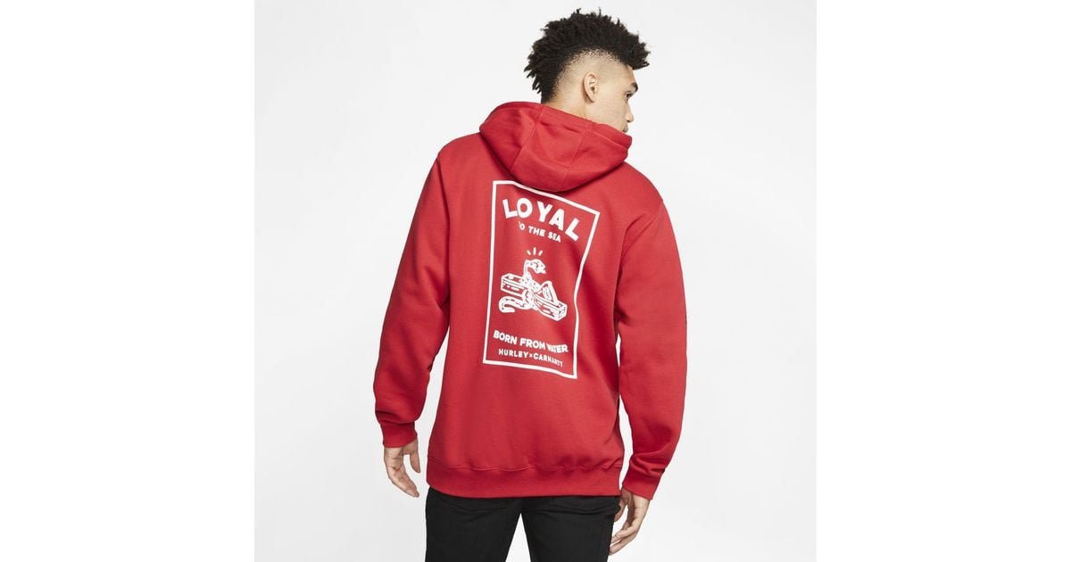Hurley X Carhartt Loyal Pullover Hoodie in Red for Men | Lyst
