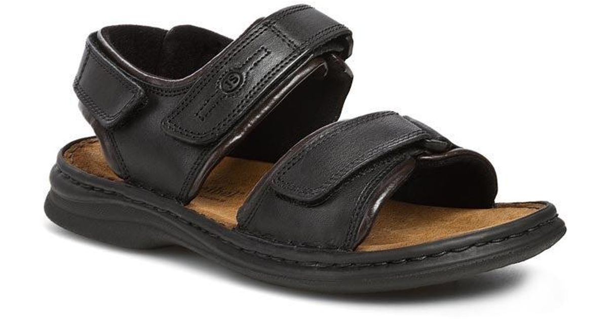 Josef Seibel S Wide Fit Rafe Sandals in Black | Lyst