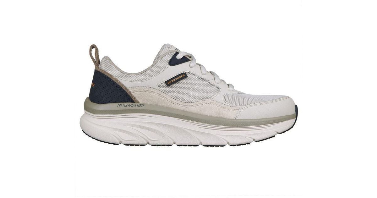 Skechers 's Wide Fit 232363 New Moment D'lux Walker Trainers in White ...