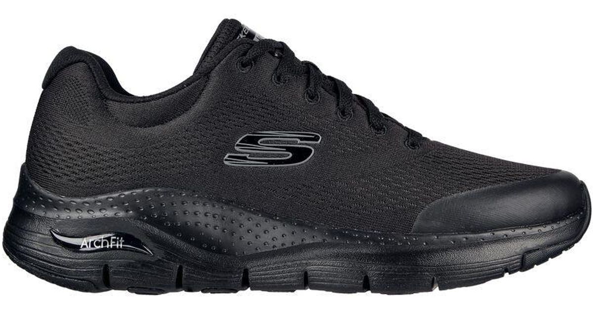 Skechers Synthetic S Wide Fit 232040 Arch Fit Walking Trainers in Black ...