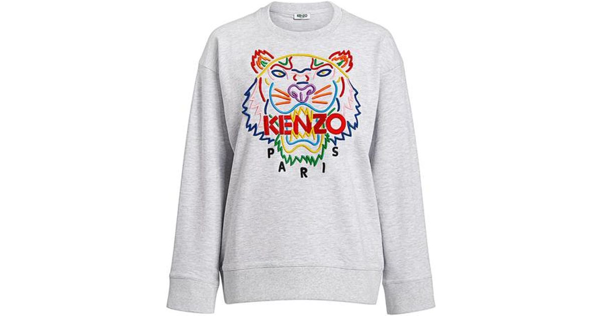 KENZO Denim Rainbow Tiger Embroidered 