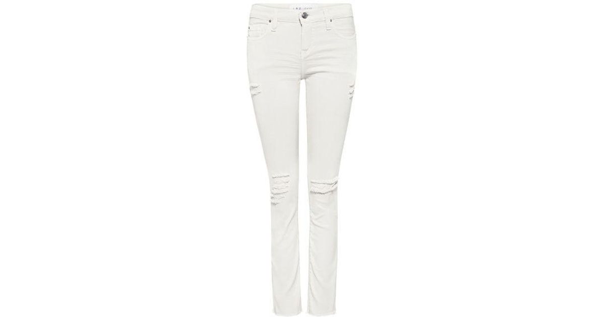 IRO Denim Jarod Distressed Cropped Jeans in Chalk (White) Save 42 Lyst