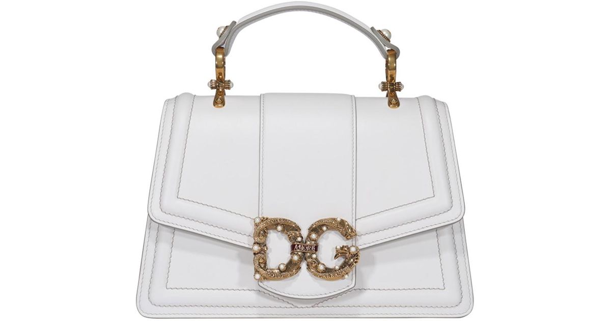 Dolce & Gabbana Dg Amore White Leather Bag - Lyst