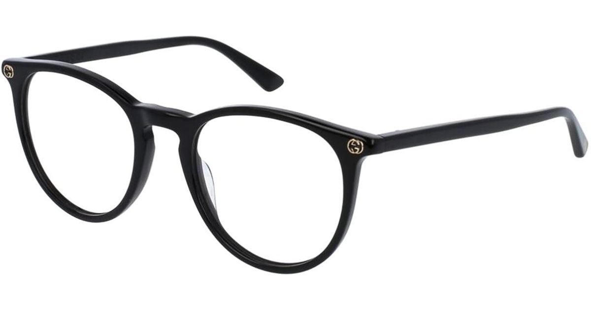 Gucci Round Eyeglasses In Black For Men Lyst
