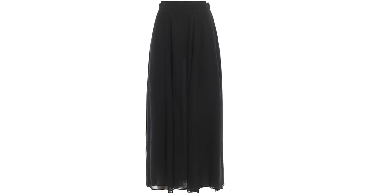 Max Mara Margie Silk Georgette Skirt in Black - Lyst