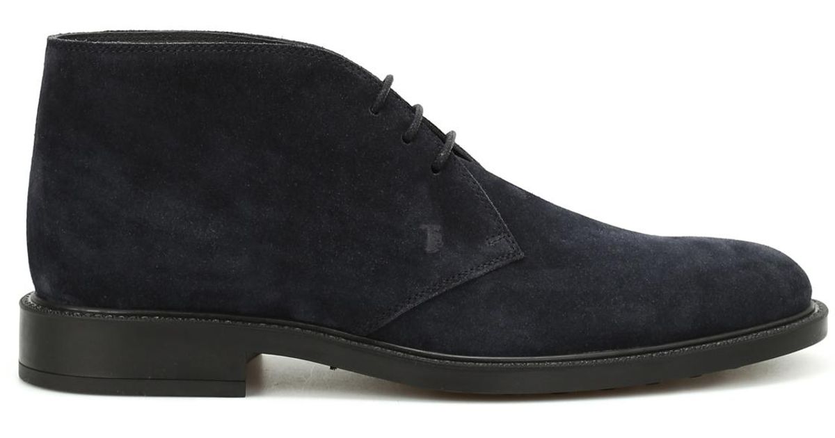 tod's desert boots in suede