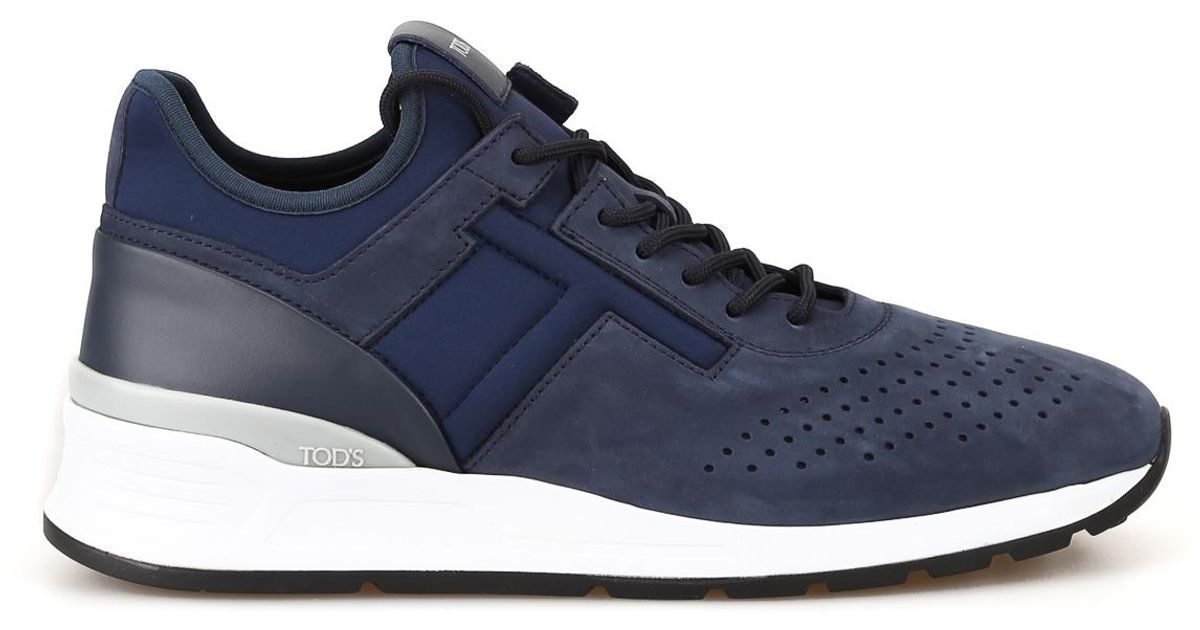 Tod's Leather Sneakers in Blue for Men Lyst