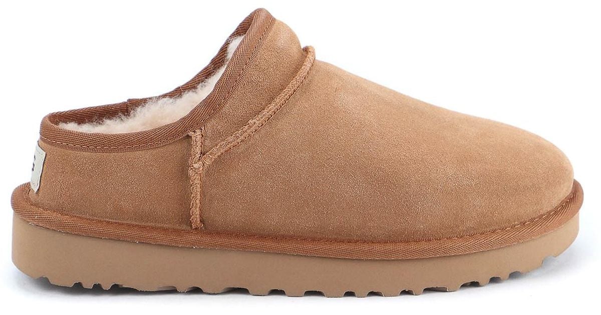 UGG Wool Classic Slippers in Light Brown (Brown) - Lyst