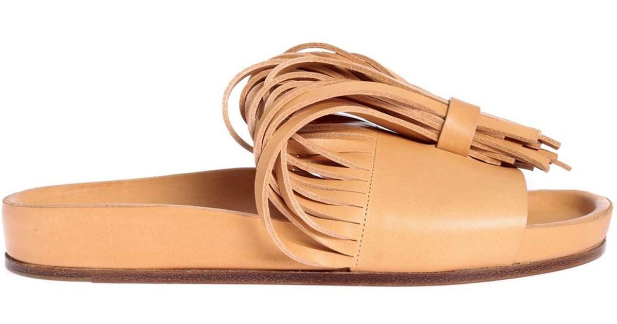 jil sander leather slippers