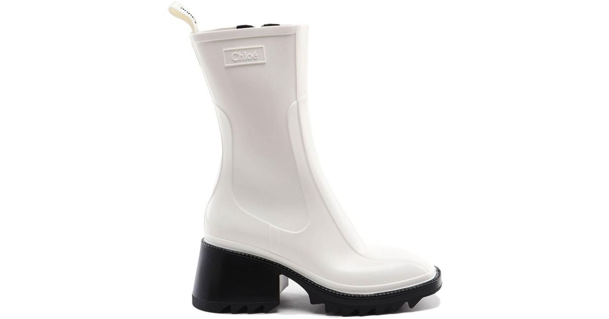 white rain booties