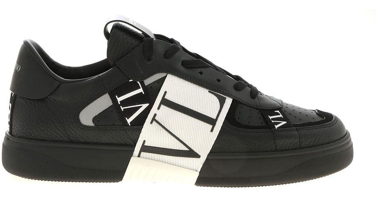 leather mens valentino trainers
