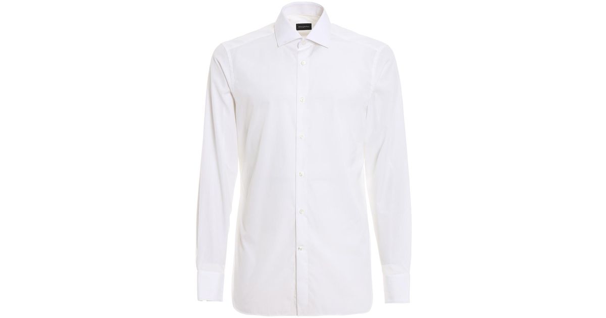 Ermenegildo Zegna White Pure Cotton Shirt for Men - Lyst