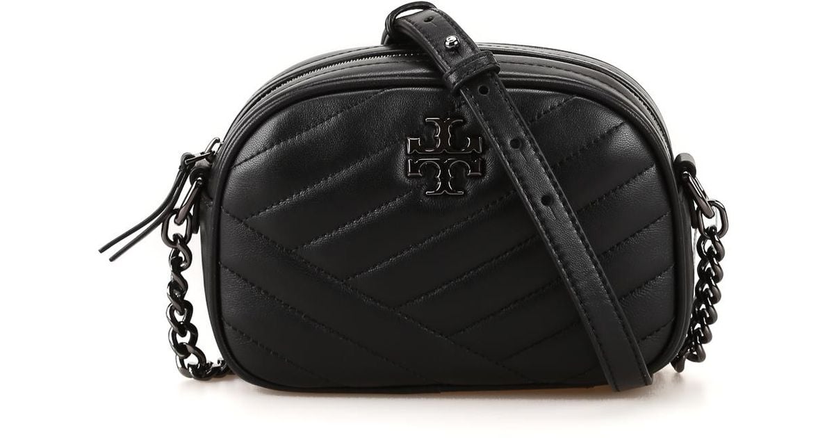 Tory Burch Kira Small Leather Camera Bag in Black - Lyst