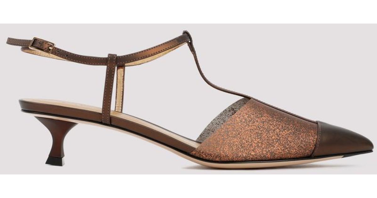Giorgio Armani Décolleté Shoes in Brown | Lyst