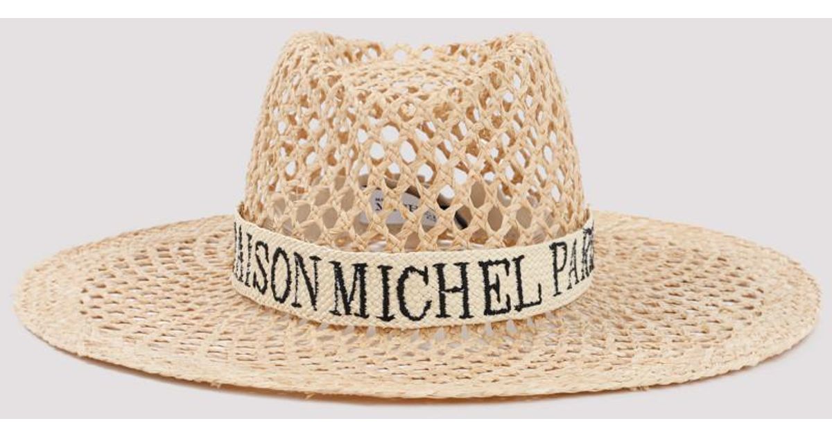 maison-michel-aion-ichel-charle-ebroidered-fedora-hat-in-natural-lyst