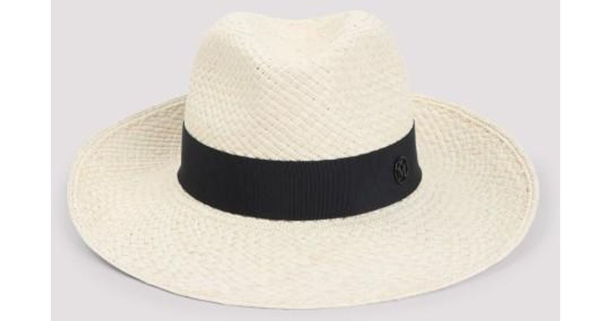 VIP【関税送料無料】希少 Maison Michel Eric Ribbon Brisa Hat Maison Michel Eric Ribbon On Brisa Hat in Natural | Lyst