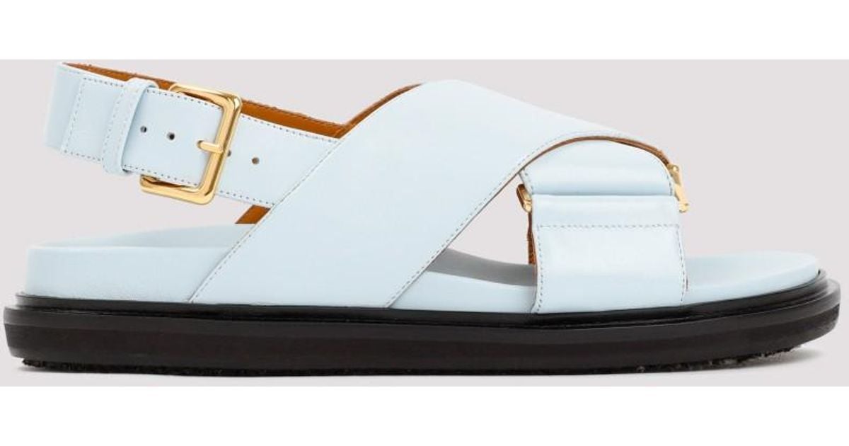 Marni Fussbett Sandal Shoes in White | Lyst