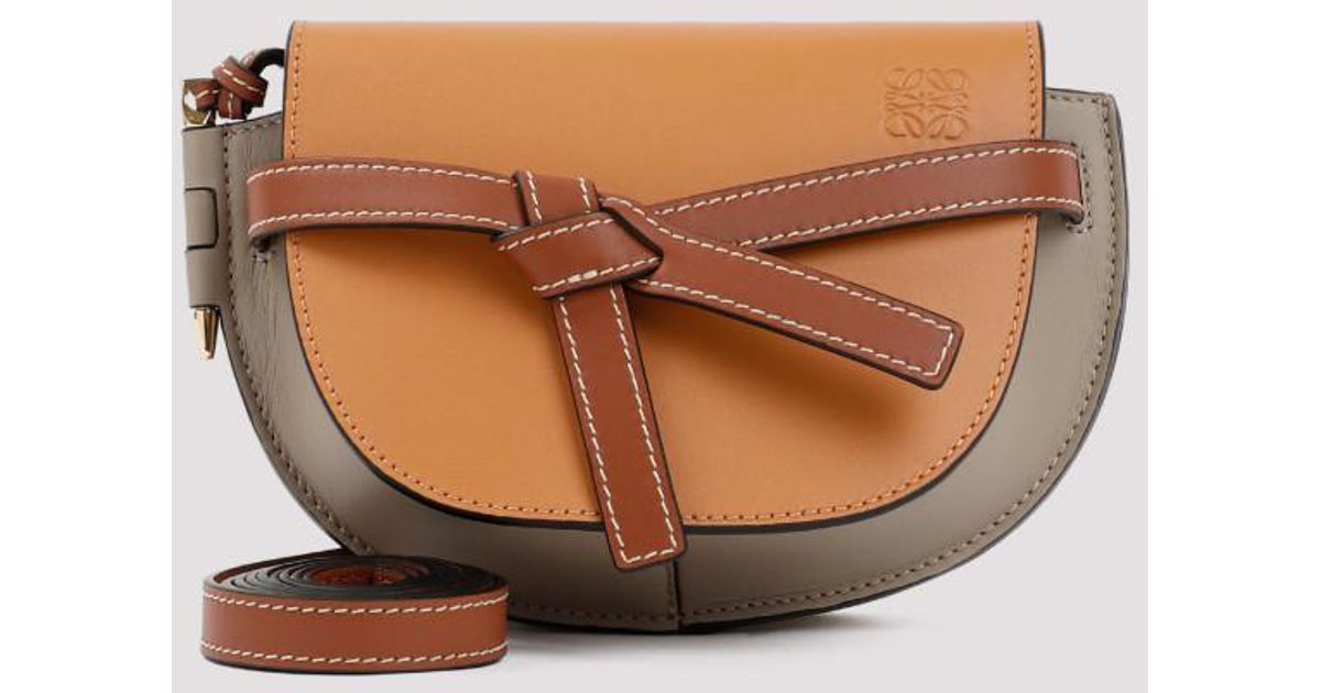 Loewe Leather Gate Dual Mini Bag in Brown Lyst
