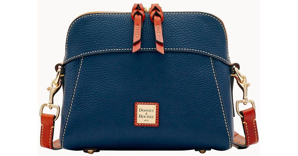 Dooney & Bourke Leather Pebble Grain Cameron Crossbody in Midnight Blue