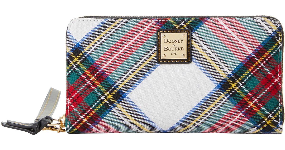 dooney & bourke tartan zip zip satchel