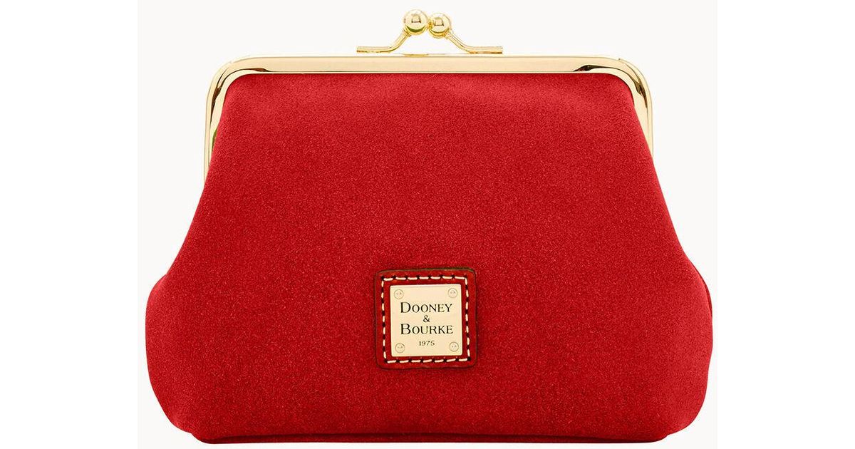 Dooney & Bourke Suede Large Framed Purse in Red Lyst
