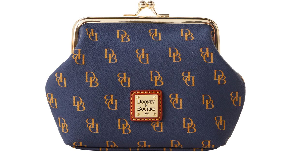 Dooney & Bourke Cotton Gretta Large Framed Purse in Navy (Blue) Lyst