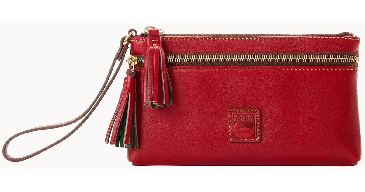 Dooney & Bourke Florentine Double Zip Wristlet in Red Lyst