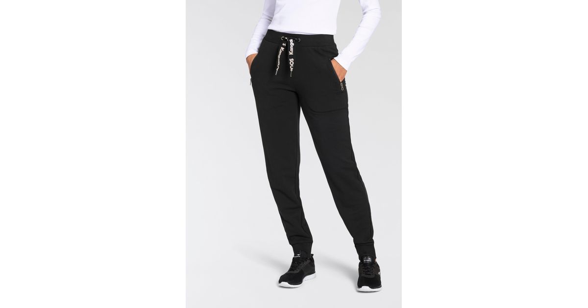 Kangaroos Jogger Pants, Sweatpants mit Zippertaschen und Logo String -NEUE  KOLLEKTION in Schwarz | Lyst DE