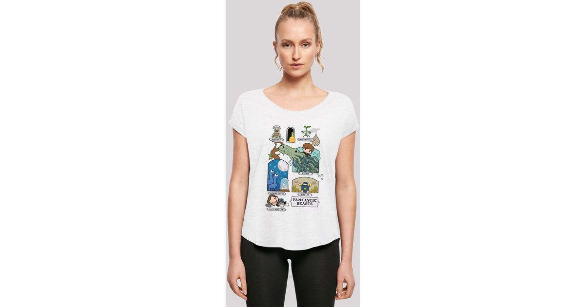 T-Shirt | in DE Chibi Print Lyst Weiß F4NT4STIC Tierwesen \