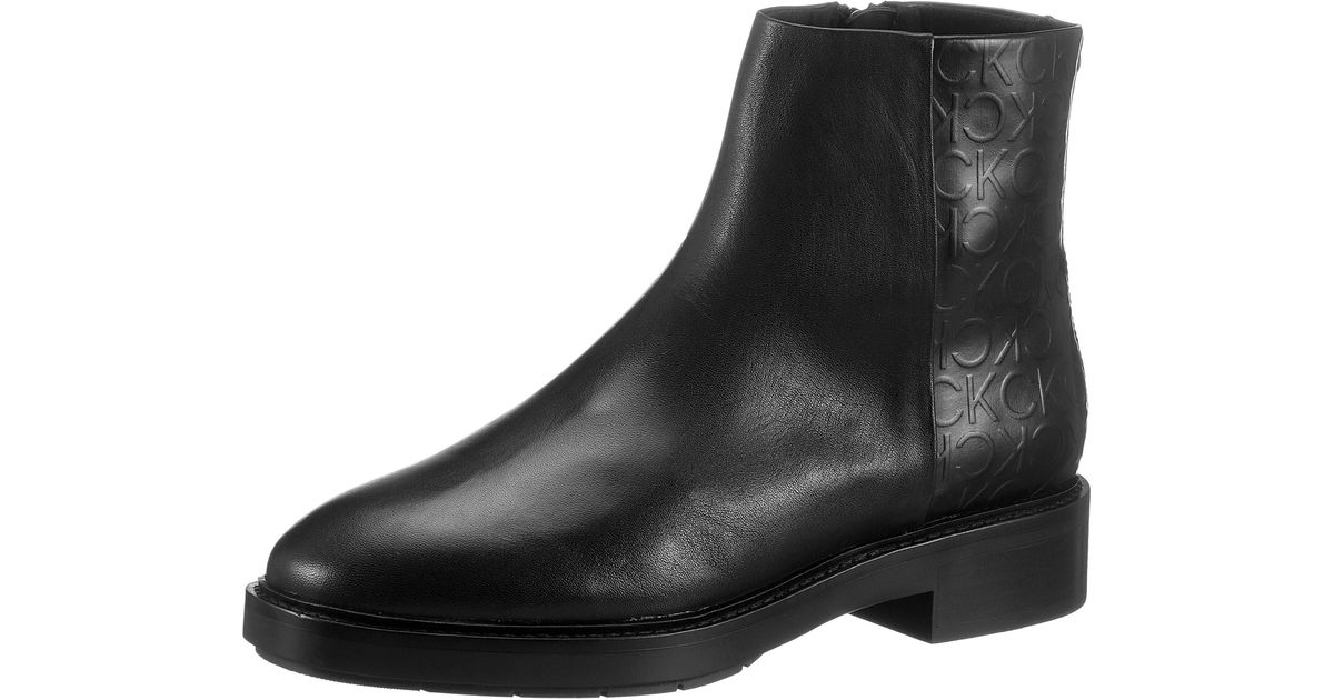 Calvin Klein Stiefelette RUBBER SOLE ANKLE BOOT HF MIX, mit geprägtem