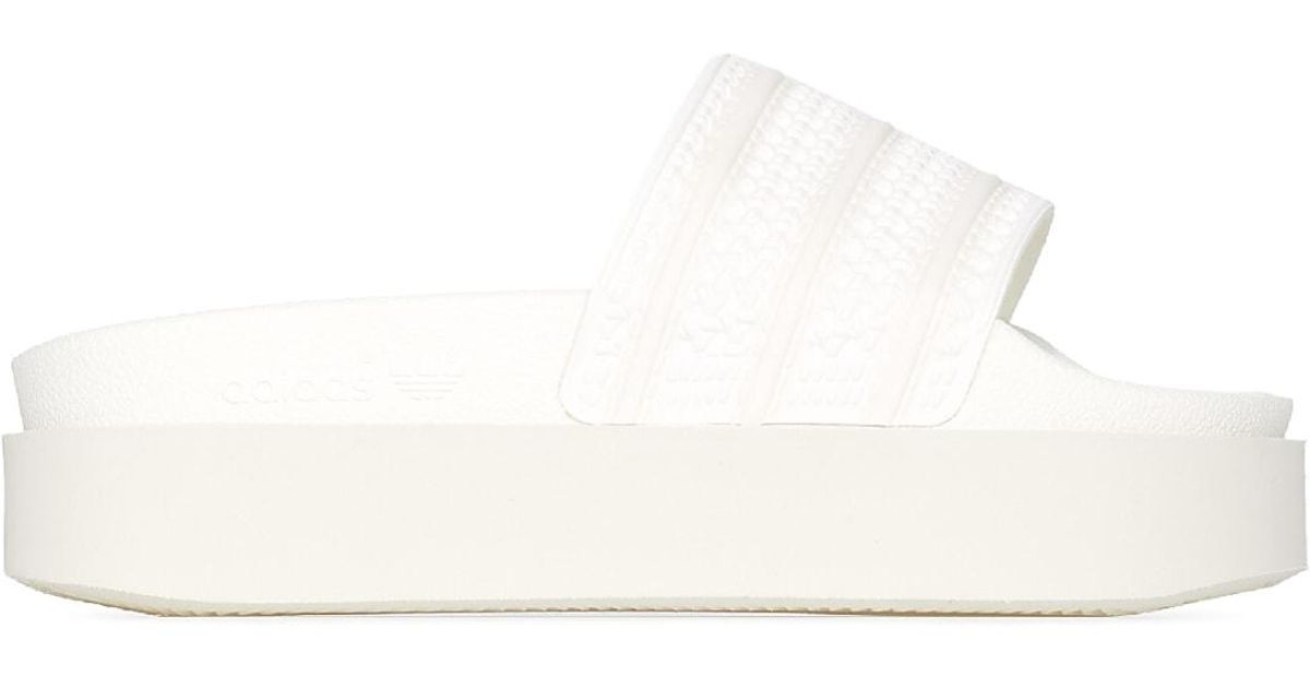 adidas Originals Synthetic Adilette Bonega in White - Lyst
