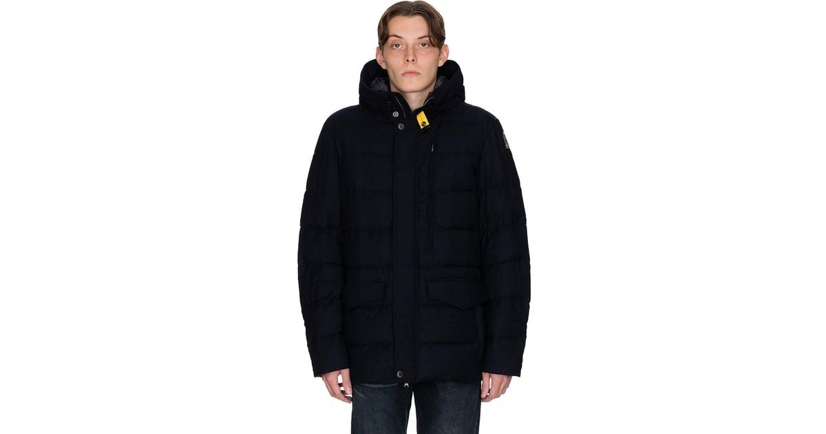 Parajumpers Wool Clay Parka in Navy (Blue) for Men - Lyst