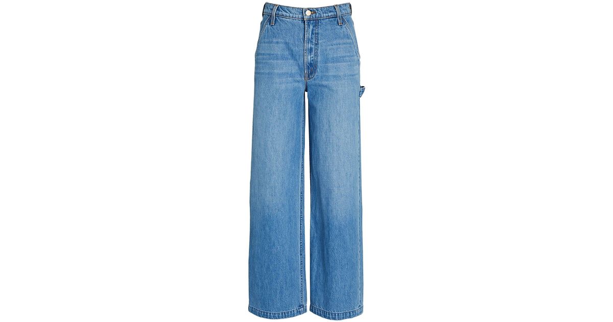 Mother Denim X Snacks! The Fun Dip Utility Puddle Jeans in Blue - Lyst