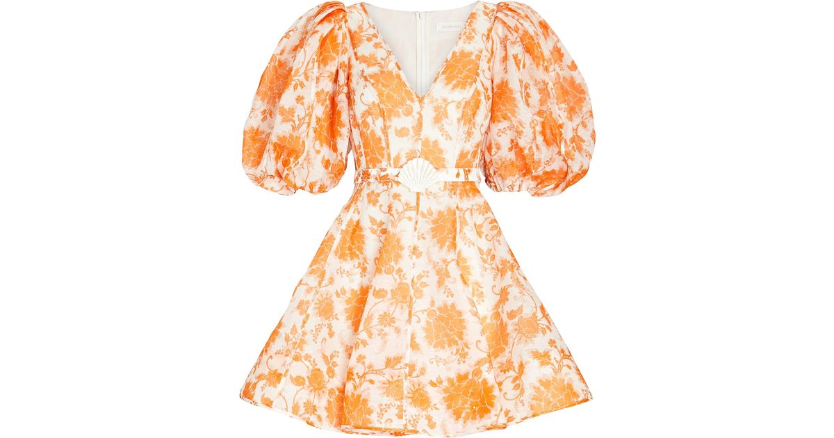 zimmermann postcard puff sleeve mini