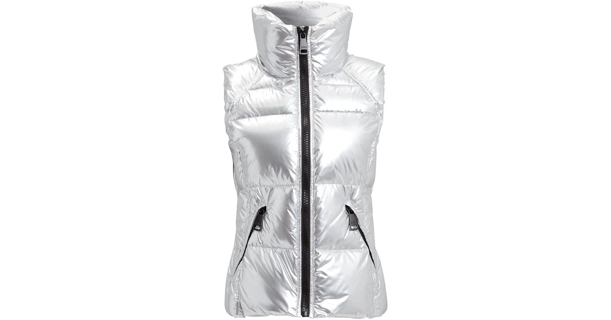 Sam. Synthetic Freedom Silver Puffer Vest in Metallic - Lyst