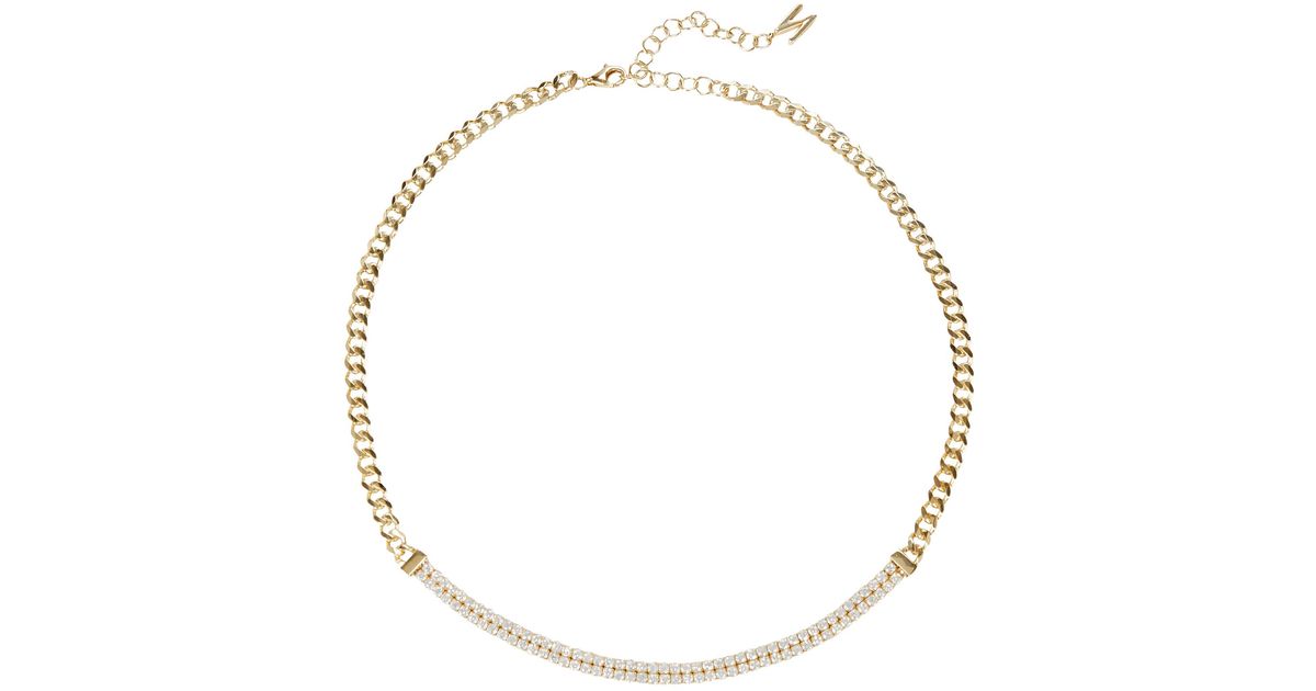 Nickho Rey Aly Crystal Tennis Necklace in Gold (Metallic) | Lyst