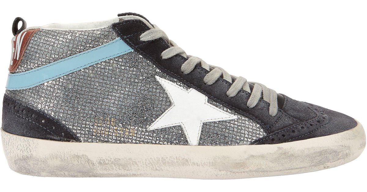 golden goose navy glitter