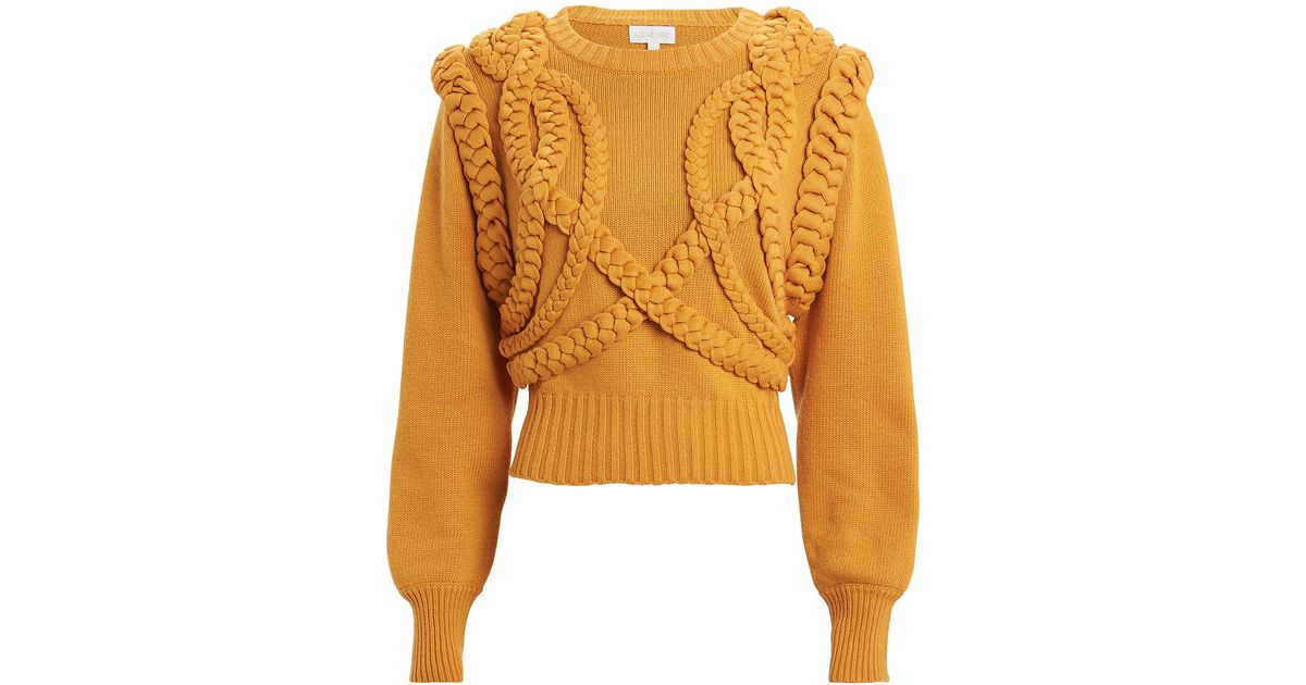ronny kobo yeva cable knit sweater