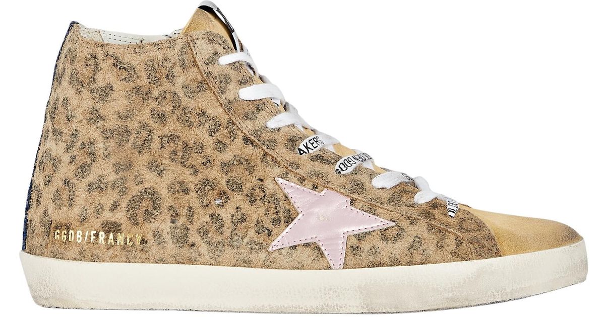 Golden Goose Francy Leopard High-top Sneakers - Lyst