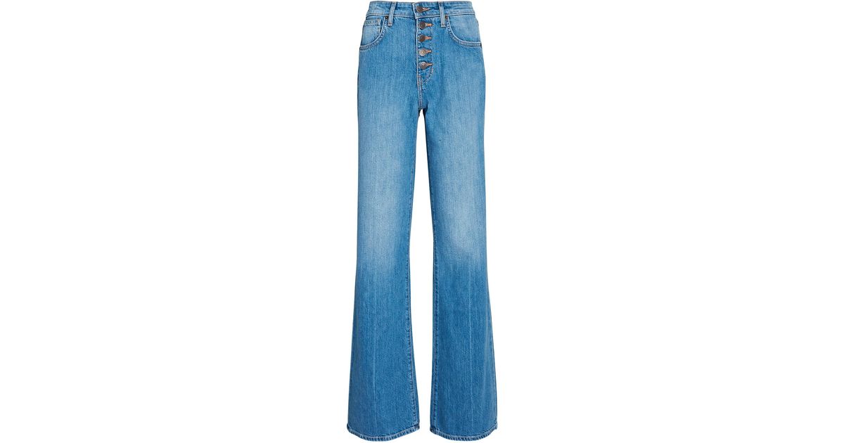 Veronica Beard Denim Crosbie Wide-leg Jeans in Blue | Lyst