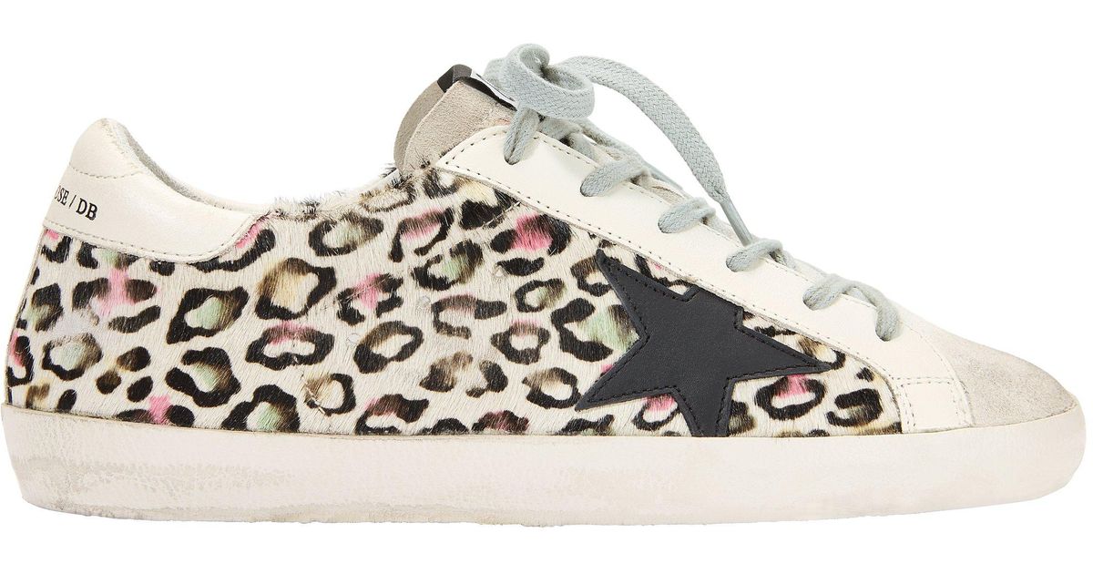 golden goose sneakers animal print
