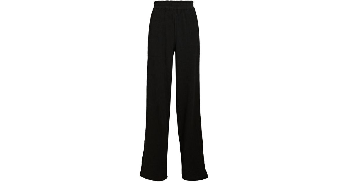 Rails Leon Cotton Gauze Straight-leg Pants in Black | Lyst Canada