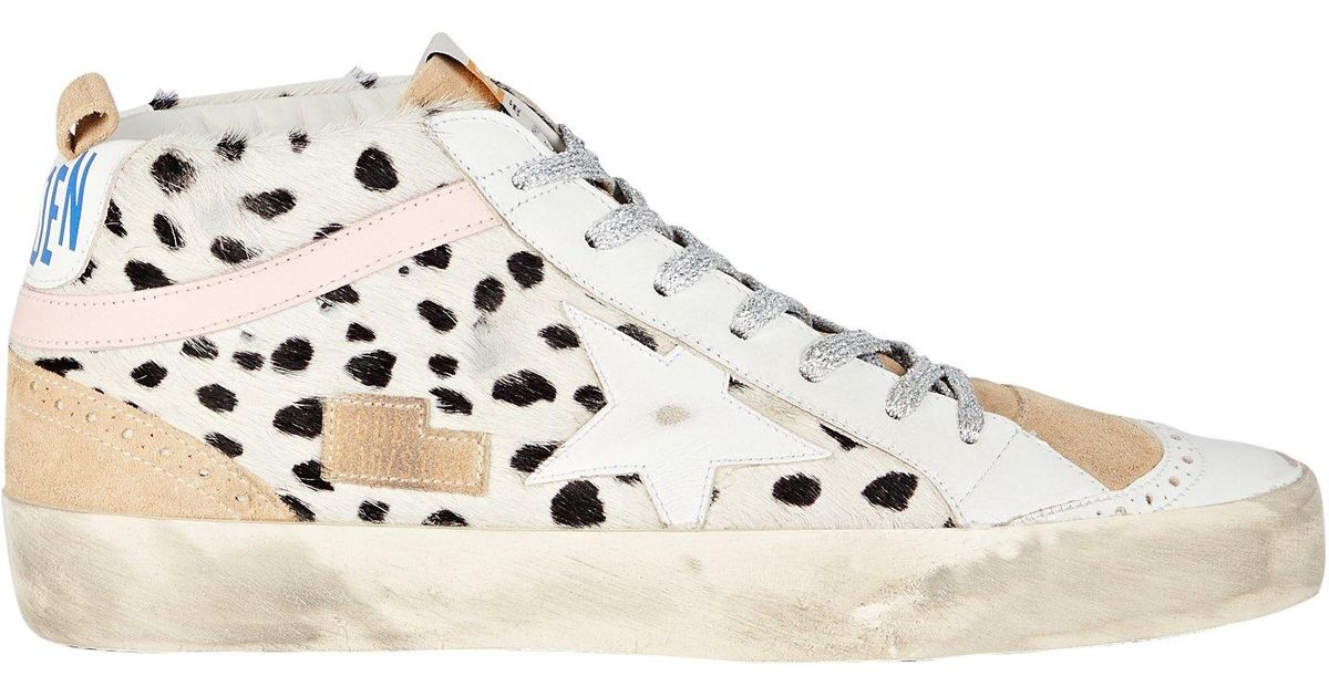 Golden goose mid star calf online hair sneakers