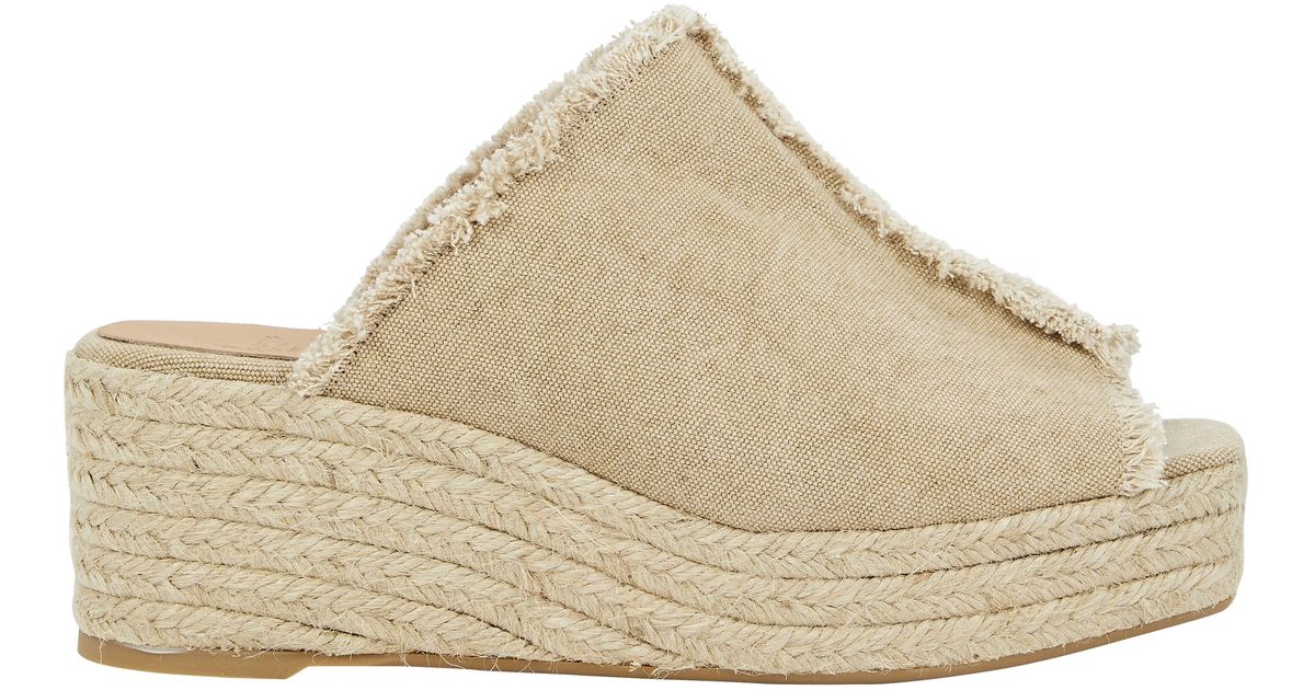 Castañer Queral Canvas Wedge Espadrille Mules in Natural | Lyst