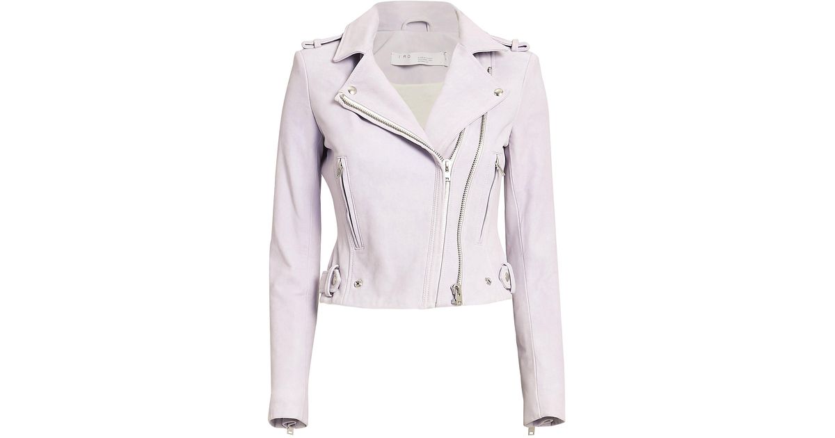 Iro purple top leather jacket