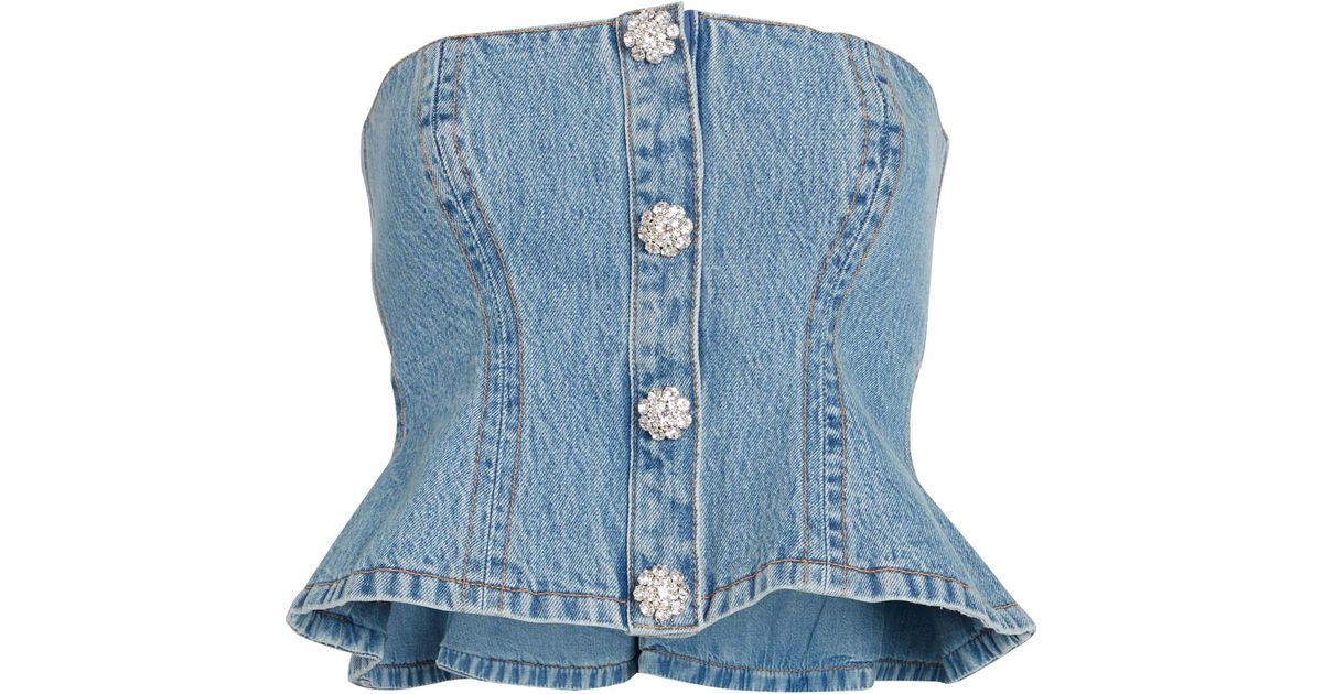 Ganni Rhinestone-embellished Denim 