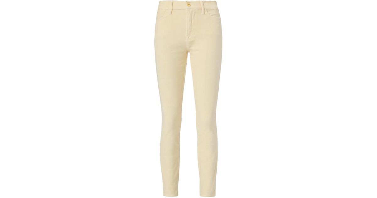 ivory velvet jeans