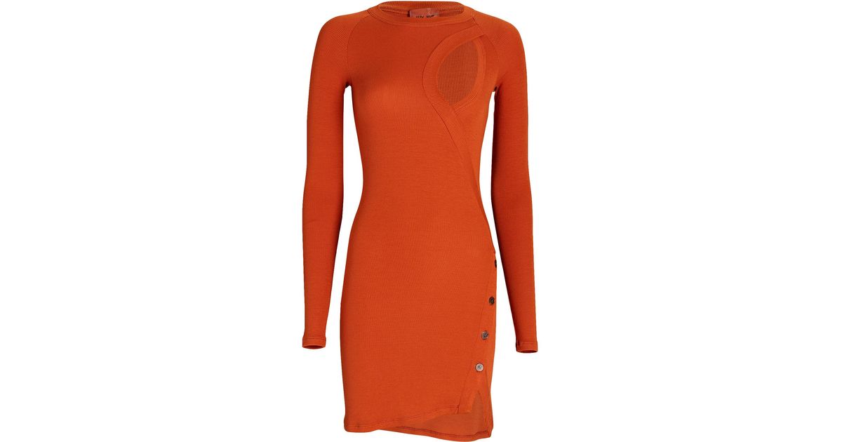 Alix Pratt Rib Knit Mini Dress in 